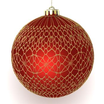 Preview: 522 Klöppelbrief Verzierungen für ganz große Christbaumkugeln "Goldglanz"  14 cm bis 20 cm Durchmesser